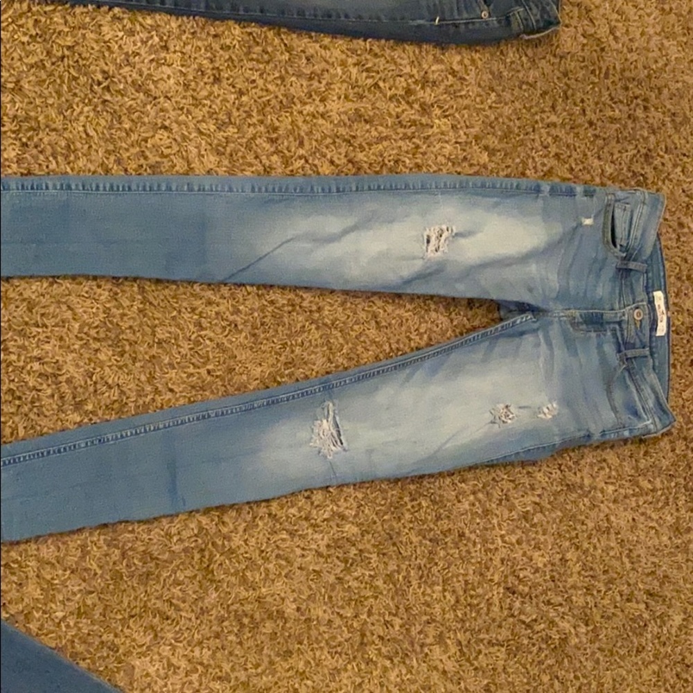 Hollister girls jeans jr skinny ripped